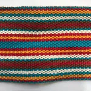 Vintage Boho Belt, Fringe, Stripes, Aqua Blue, Orange, Inkle Belt, Woven Fabric Vintage | Accessories | Vintage Boho Belt Fringe Stripes  main image 3